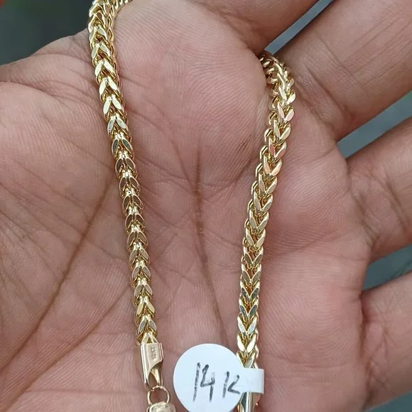 14kt Real Gold Franco Bracelet size 8 inches - Picture 4 of 8